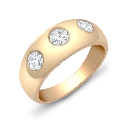 9ct Yellow Gold Natural Diamond Ring