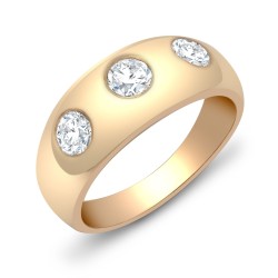9ct Yellow Gold Natural Diamond Ring