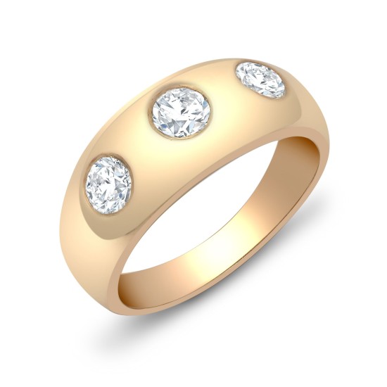 9ct Yellow Gold Natural Diamond Ring