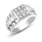 9ct White Gold Natural Diamond Ring