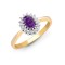 9ct Yellow Gold Natural Diamond 12pts & Amy 44pts Ring