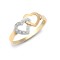 9ct Yellow Gold Natural Diamond Heart Ring