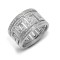 9ct White 0.50 Natural Diamond Greek Key Style Ring