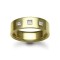 9ct Gold Yellow Natural Diamond Rubover set Wedding Ring