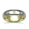 9ct Gold 2 Colour Natural Diamond Rubover set Wedding Ring