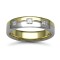 9ct Gold 2 Colour Natural Diamond Rubover set Wedding Ring