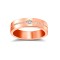 9ct Rose Gold RBC Flat Court Natural Diamond Wedding Band Half Set - 4mm - 28pts