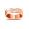9ct Rose Gold RBC Flat Court Natural Diamond Wedding Band Half Set - 6mm - 30pts