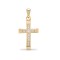 9ct Yellow Gold Natural Diamond Cross