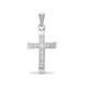 9ct White Gold Natural Diamond Cross