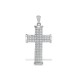 9ct White Gold Natural Diamond Cross