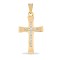 9ct Yellow Gold Natural Diamond Cross