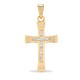 9ct Yellow Gold Natural Diamond Cross