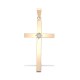 9ct Yellow Gold Natural Diamond Cross
