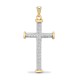9ct Yellow Gold Natural Diamond Cross