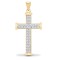 9ct Yellow Gold Natural Diamond Cross