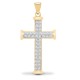 9ct Yellow Gold Natural Diamond Cross