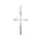 9ct White Gold Natural Diamond Cross