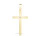 9ct Yellow 0.10ct Invisible Set Natural Diamond Cross