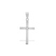 9ct White 0.03ct Star Set Natural Diamond Cross