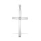 9ct White 0.10ct Star Set Natural Diamond Cross