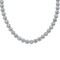 925 Silver CZ Set Halo Collotette Necklace