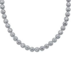 925 Silver CZ Set Halo Bracelet