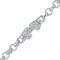 925 Silver CZ Set Double Boxing Glove Belcher Bracelet