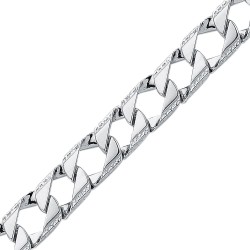 925 Silver Cast Curb Bracelet