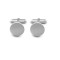925 Sterling Silver Round Cufflinks