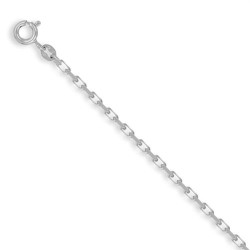 925 Sterling Silver Diamond-Cut Belcher Necklace