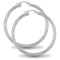 925 Sterling Silver 3mm round-tube twisted creole Hoop Earrings