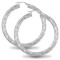 925 Sterling Silver 5mm round-tube twisted creole Hoop Earrings