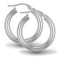925 Sterling Silver 3mm polished creole Hoop Earrings