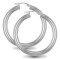925 Sterling Silver 4mm polished creole Hoop Earrings