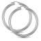 925 Sterling Silver 4mm polished creole Hoop Earrings