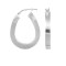 ladies 925 Sterling Silver formed creole Hoop Earrings