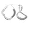 ladies 925 Sterling Silver formed creole Hoop Earrings