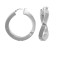 ladies 925 Sterling Silver formed creole Hoop Earrings