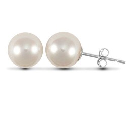 ladies 925 Sterling Silver 7-8mm freshwater pearl stud earrings. ladies 925 Sterling Silver 7-8mm freshwater pearl stud earrings.