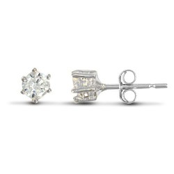 925 Silver 3mm Cubic Zirconia Stud Earrings