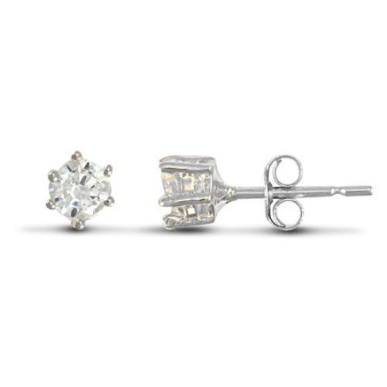 925 Silver 3mm Cubic Zirconia Stud Earrings
