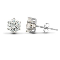 925 Silver 5mm Cubic Zirconia Stud Earrings 925 Silver 5mm Cubic Zirconia Stud Earrings