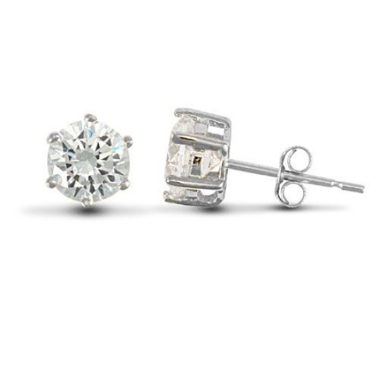 925 Silver 5mm Cubic Zirconia Stud Earrings 925 Silver 5mm Cubic Zirconia Stud Earrings
