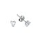 925 Silver 4mm Heart Shape CZ Stud Earrings