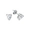 925 Silver 6mmHeart Shape CZ Stud Earrings