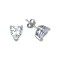 925 Siver 8mm Heart Shape CZ Stud Earrings