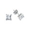 925 Silver 6mm CZ Set Stud Earrings Square