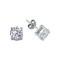 925 Silver 8mm Heavyweight CZ Set Stud Earrings Round