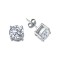 925 Silver 9mm Heavyweight CZ Set Stud Earrings Round